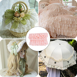 5 ярд двойной полиэстеровой кружевной отделки для украшения шитья&nbsp;OCOR-GF0005-06B