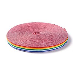 Ruban arc-en-ciel en polyester&nbsp;LS-SRIB-WH0001-01-15mm