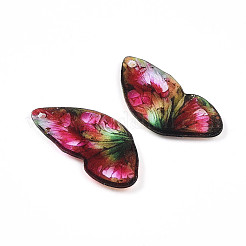 Подвески в виде крыльев бабочки из эпоксидной смолы RESI-TAC0026-17G