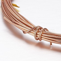 ラウンドアルミクラフトワイヤー  DIYアートとクラフトプロジェクトのために  砂茶色  9ゲージ  3mm  5m /ロール（16.4フィート/ロール）&nbsp;AW-D009-3mm-5m-04