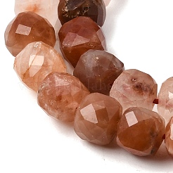 Brins de perles de quartz rutile en poils de lapin rouge naturel&nbsp;GG-CBA4808-B02-04