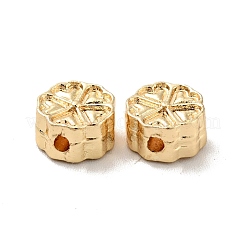 めっき合金ビーズラック  長持ちメッキ  カドミウムフリー＆鉛フリー  花  14KGP本金メッキ  7x4mm  穴：1.4mm&nbsp;PALLOY-D004-01LG