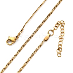 Ожерелья из нержавеющей стали 304 с сеткой для женщин и мужчин NJEW-P321-01G