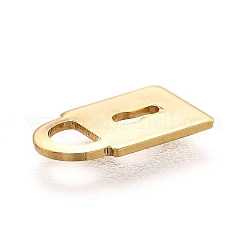 ステンレススチールチャーム201個  レーザー切断  南京錠  18KGP本金メッキ  11x7x0.8mm  穴：3.5x2mm&nbsp;X-STAS-B001-16G