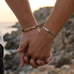 2 шт. Браслет с мотивационной цитатой из нержавеющей стали 304 с подвеской «Не позволяй трудным дням победить»&nbsp;FG5463-5