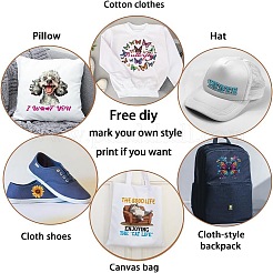 6個 6スタイル プラスチック熱転写フィルム ロゴステッカーセット  DIYTシャツ用  バッグ  帽子  ジャケット  花  192~230x141~230mm  1個/スタイル&nbsp;DIY-WH0230-107