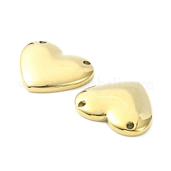 304ステンレスペンダント  ハートチャーム  14KGP本金メッキ  17x20x3mm  穴：1.5mm&nbsp;STAS-L269-048G