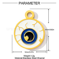 Подвески из нержавеющей стали 304 с эмалью STAS-OY001-79G