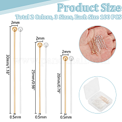 300 шт. 6 стильных латунных штифта с шаровой головкой KK-UN0001-16
