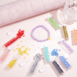 852шт 12 цвета краска для выпечки стеклянный бисер SEED-HS0001-05