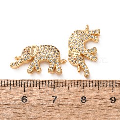 Pendenti in zirconi cubici trasparenti in micro pavè di ottone&nbsp;CU-H002-07D-G