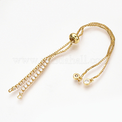 Регулируемый латунный микропролетный кубический браслет из циркония ZIRC-T004-39G