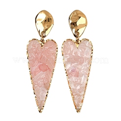 Orecchini pendenti a forma di cuore in acciaio inossidabile 304&nbsp;EJEW-Z096-01G-A01