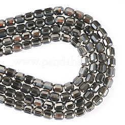 2 нить прозрачных гальванических стеклянных бусин&nbsp;GLAA-TA0002-62