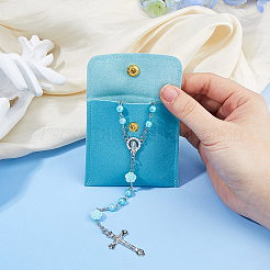 1 шт. ожерелье из четок из сплава и искусственного жемчуга NJEW-DC0001-13B