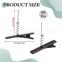 100 pieza de accesorios para pinzas de pelo de cocodrilo de hierro&nbsp;IFIN-PH0002-50