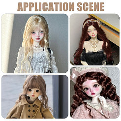 4 stücke 4 farben hohe temperatur faser lange lockige frisur puppe perücke haar&nbsp;DOLL-GL0001-03