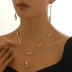 Винтажные каплевидные латунные серьги и ожерелья для женщин VA8501