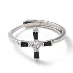 Латунь с регулируемыми кольцами из циркония&nbsp;LS-RJEW-Z017-04P