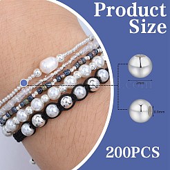 925 стерлингов серебряные шарики Spacer&nbsp;STER-SZ0001-04