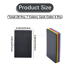 28 Stück 7 Farben Kunststoffplatten&nbsp;DIY-CP0013-26