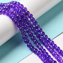 Строковые прозрачные стеклянные бусины в нитях&nbsp;X-GLAD-Q012-6mm-20