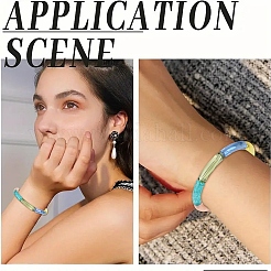 150 шт. 15 разноцветных разноцветных акриловых бусины с радужным отливом&nbsp;OACR-YW0003-19