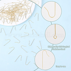 100 crochet de boucle d'oreille en acier inoxydable chirurgical 316&nbsp;STAS-BBC0009-59A