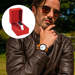 Boîtes à montres individuelles en velours&nbsp;CON-TADJ0001-02C