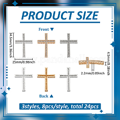 24шт 3 цвета подвески из сплава со стразами&nbsp;FIND-FG0005-30