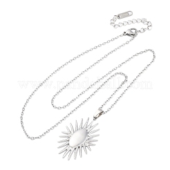 Подвески из нержавеющей стали 304 с изображением подсолнечника NJEW-M096-08P