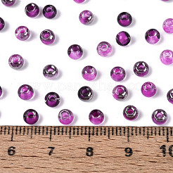 Прозрачные внутри цветные стеклянные бусины&nbsp;SEED-T007-19A-04