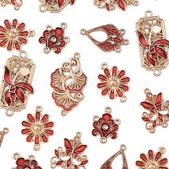 36pcs 6 Arten Legierungs-Emaille-Verbindungsstückcharme&nbsp;FIND-FS0004-46B