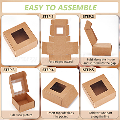 Бумажный ящик для хранения конфет CON-WH0084-95A