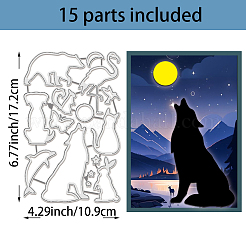 Трафареты для резки штампов из углеродистой стали для животных&nbsp;DIY-WH0309-1719