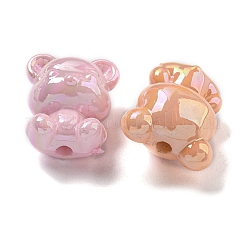 Светящиеся УФ-покрытием радужные непрозрачные акриловые бусины OACR-E041-20