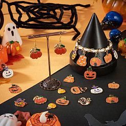 20pcs 10 Arten Halloween-Thema-Legierungs-Emaille-Anhänger&nbsp;ENAM-TA0003-43