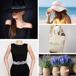 8 цвет полиэстеровая кружевная лента с цветочным узором&nbsp;OCOR-GF0005-37