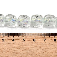 Нити из фольгированных бусин лэмпворк ручной работы&nbsp;FOIL-C002-01E