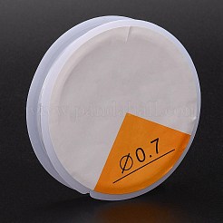 ラウンドクリスタル弾性ストレッチスレッド  ブレスレット用ジェムストーンジュエリービーズクラフト作り  透明  0.7mm  約8.7ヤード（8m）/ロール&nbsp;EW-Z001-D01-0.7mm