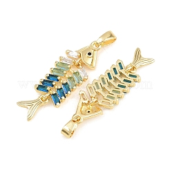 Pendenti in ottone con zirconi colorati&nbsp;KK-E800-05B-G