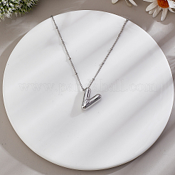 1 шт. латунная цепочка с подвесками в виде букв из сплава&nbsp;NJEW-LP0001-41V-P