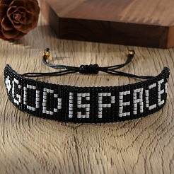 Verstellbare Armbänder aus böhmischen Glasperlen&nbsp;UQ0429-1