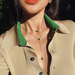 Подвеска в форме капли из нержавеющей стали 304 с зеленым кубическим цирконием FS-WGFDBB9-01