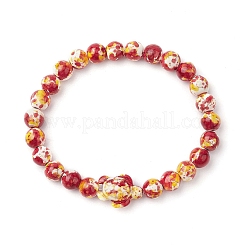 Braccialetti elastici con perline turchesi sintetiche tinte per donna e uomo&nbsp;BJEW-JB11549-05