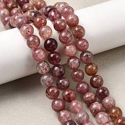 Природного кварца клубники нитей бисера G-J373-16-8mm
