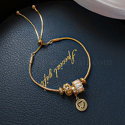 Bracelets coulissants en laiton et zircone cubique à chaîne serpent&nbsp;FS-WG3194C-01