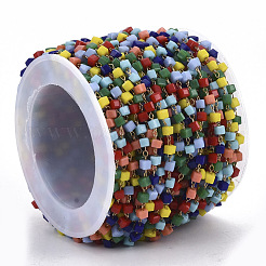 Chaînes à perles en verre facetté fait à la main&nbsp;CHS-T003-08G