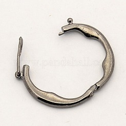 真鍮製ショートサイズバチカン  ツイスターの留め金  楕円形のリング  ミックスカラー  21x18x2mm&nbsp;KK-M004-03