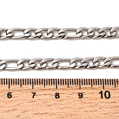 5 мм 304 нержавеющая сталь Фигаро цепи ожерелья для женщин&nbsp;NJEW-B134-07A-P